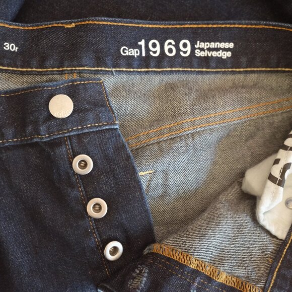 GAP Women's Selvedge Boyfriend Jeans - Dark Blue - Picture 2 of 6